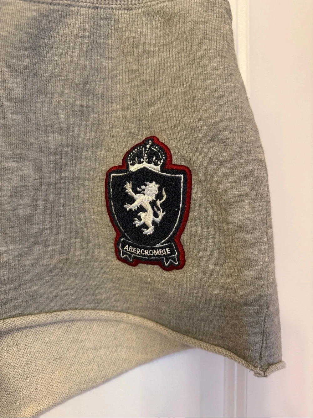 Abercrombie & Fitch Gray Athletic Lounge Shorts with Crest Patch